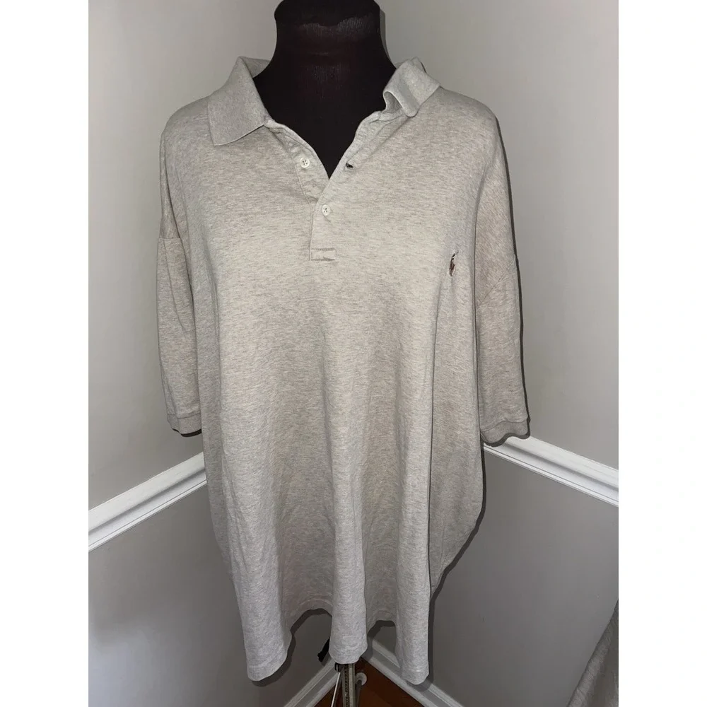 Polo Ralph Lauren Heathered Tan‎ Polo Shirt Mens 3XLT